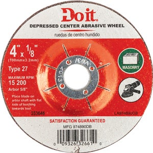 MASONRY CUT OFF WHEEL 4 X 1/8