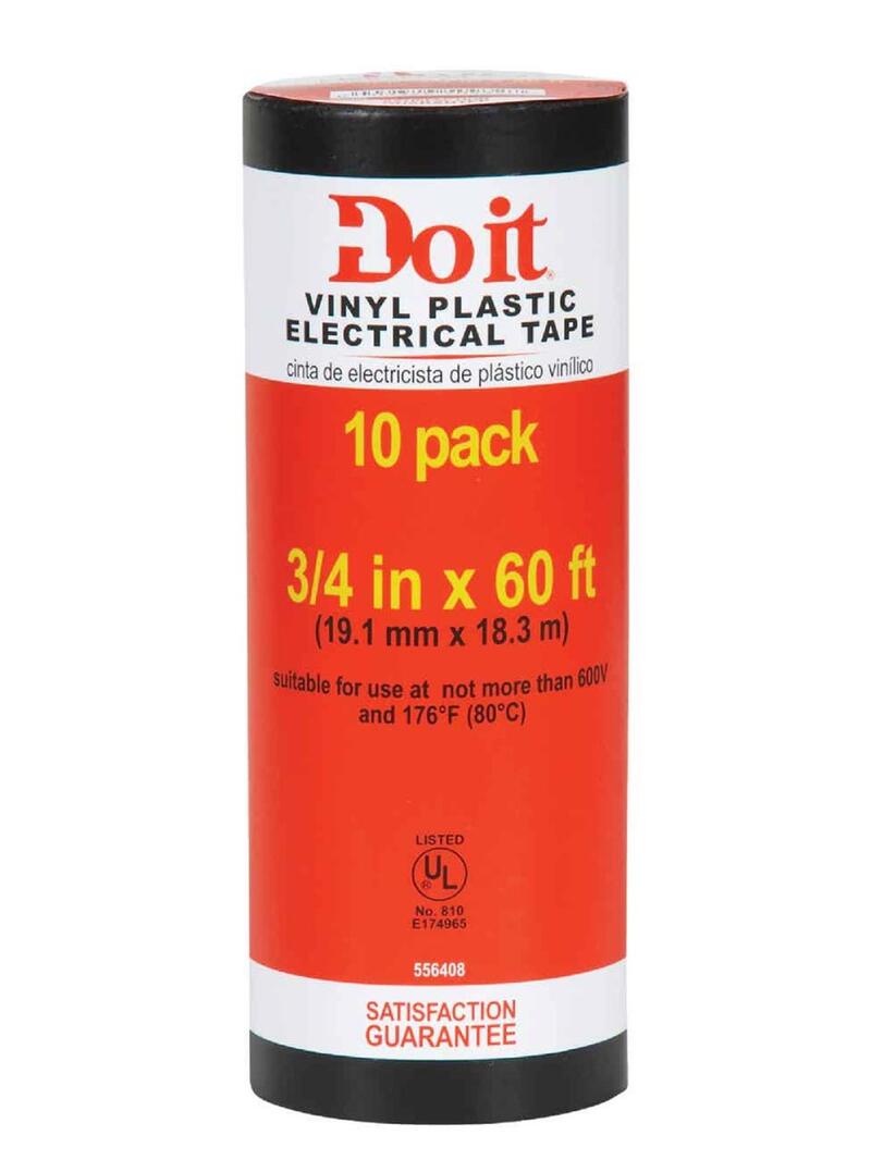  Do It Best  Electrical Tape 10 Pack  3/4 Inx60 Foot 1 Each 556408