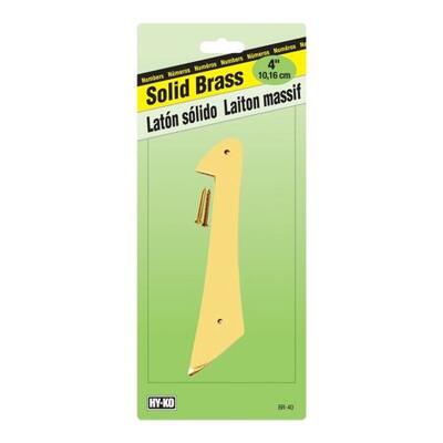  Hy-Ko Number 1 4 Inch Solid Brass 1 Each BR-40/1