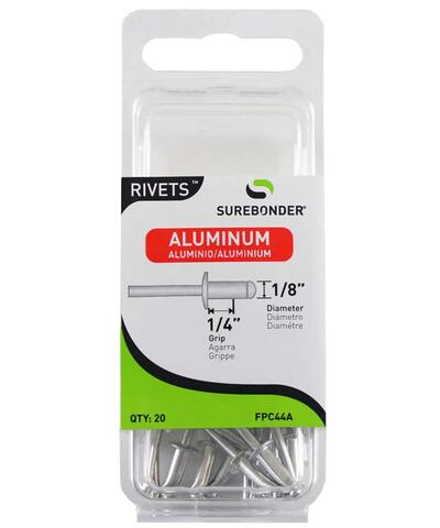  Sure Bonder Medium Rivet  1/8 Inch  Aluminum 20 Pack FPC44A