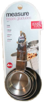  Good Cook  Measuring Cup 4 Piece Stainless Steel 1 Set 19850