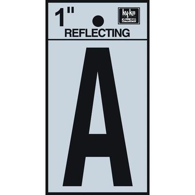  Hy-Ko Reflective Adhesive Letter A 1 Inch  1 Each RV15-A