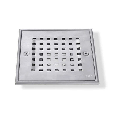 QM Bay Series  Center Drain 4x4 Inch  Satin 1 Each 38.100.01