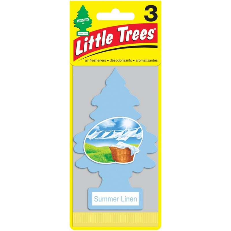  Little Trees  Air Freshener  Summer Linen  3 Pack  U3S-32074