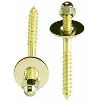  Do It Best Steel Toilet Screws 2-1/2x1-1/4 Inch  Brass 2 Pack  414689