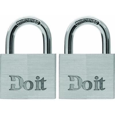  Do It Best Keyed Padlock  1-1/2 Inch  Aluminum  2 Pack  1840TDIB