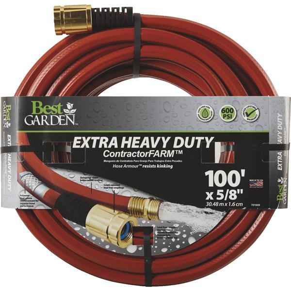 BG Contractor Hose 5/8 In 100 Ft Red 1 Each DBELCF58100
