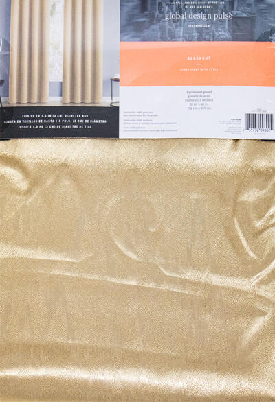 CURTAIN EMB B/OUT PANEL TAUPE