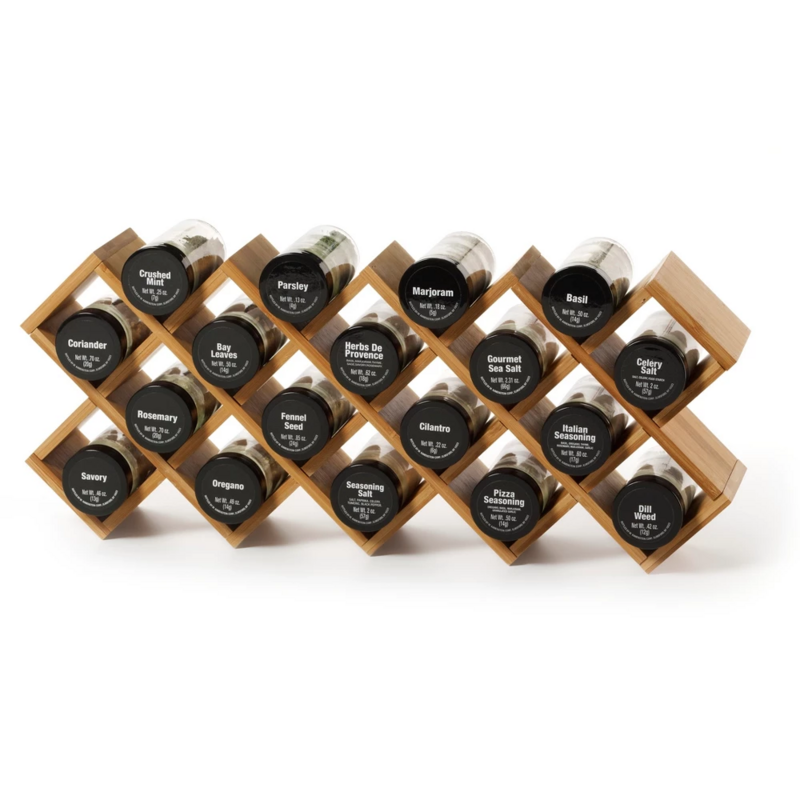 18JAR BAMBOO CTOP SPICE RACK