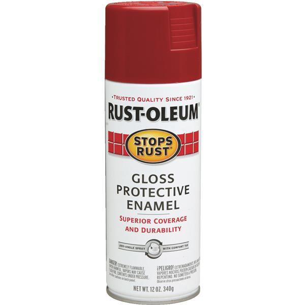 Stops Rust Gloss Enamel Anti-Rust Spray Paint 12oz Regal Red 1 Each 7765-830