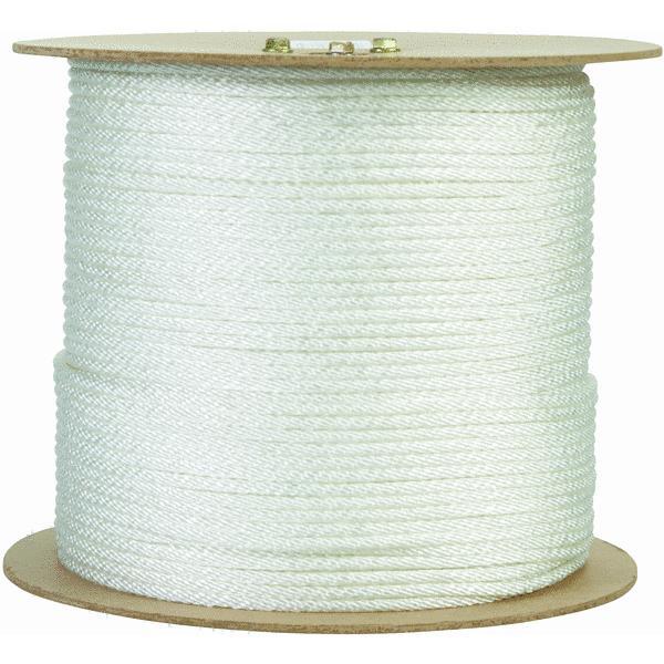 DIB Braided Nylon Rope 1/4 Inx1000 Foot White 1 Foot 736626