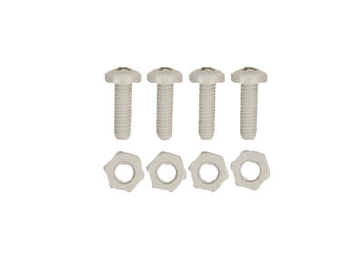  Custom  License Plate Fastener  White 4 Pack  93332