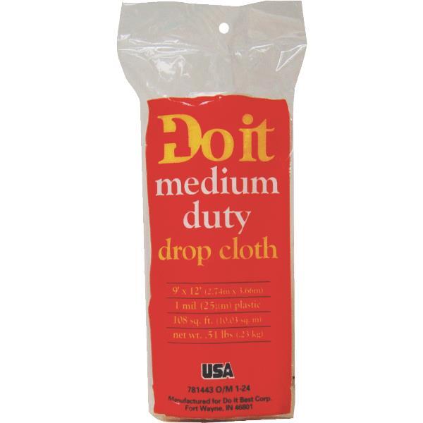 Do It Best  Plastic Drop Cloth 9x12 Foot 1 Each P115RDI