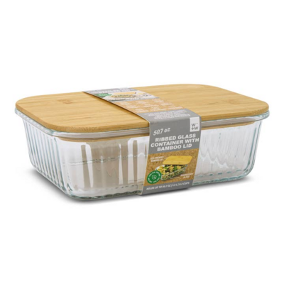 GLASS CONTAINER RECT 50.7OZ