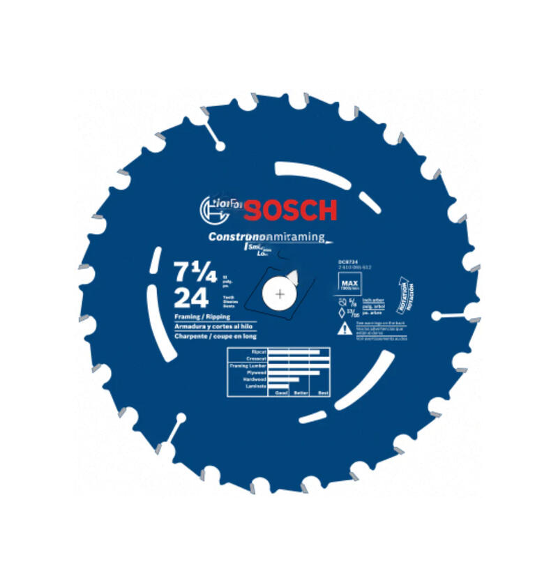 Bosch Edge Circular Saw Blade 24T 7--1/4 In 1 Each DCB724C10
