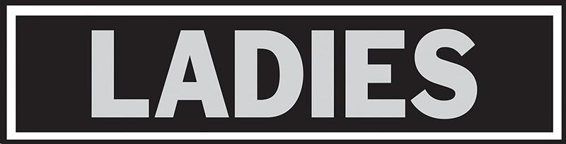 Hy-Ko  Self-Adhesive Ladies Sign 2x8 Inch  Black  1 Each 418
