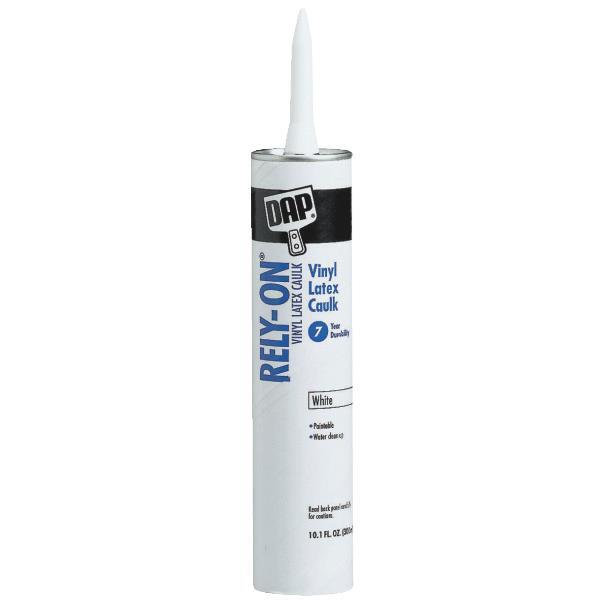  Dap  Rely On Vinyl Latex Caulk  10.1 Ounce  White 1 Each 18260