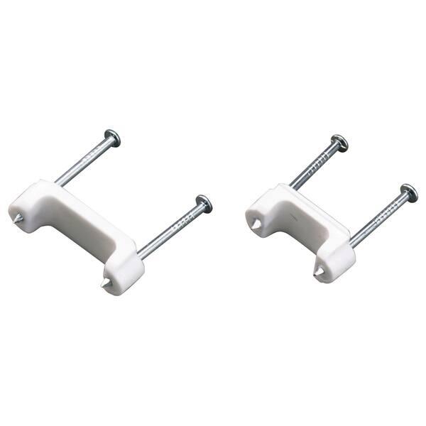 ECM Industries Cable Staple Plastic  1/2 Inch  50 Pack PS-50