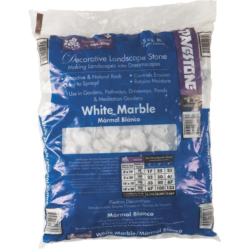 Pavestone Marble Rock 0.5cuft White 1 Each 54141 54781