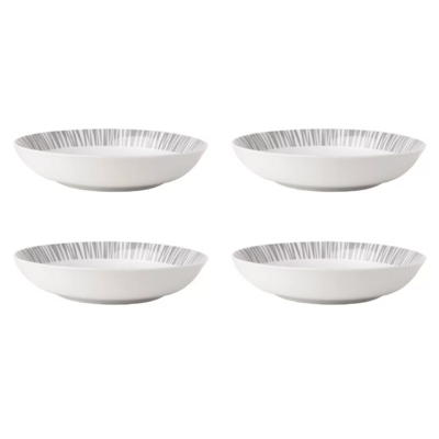 BROOKLYN PASTA BOWL GREY 4PC