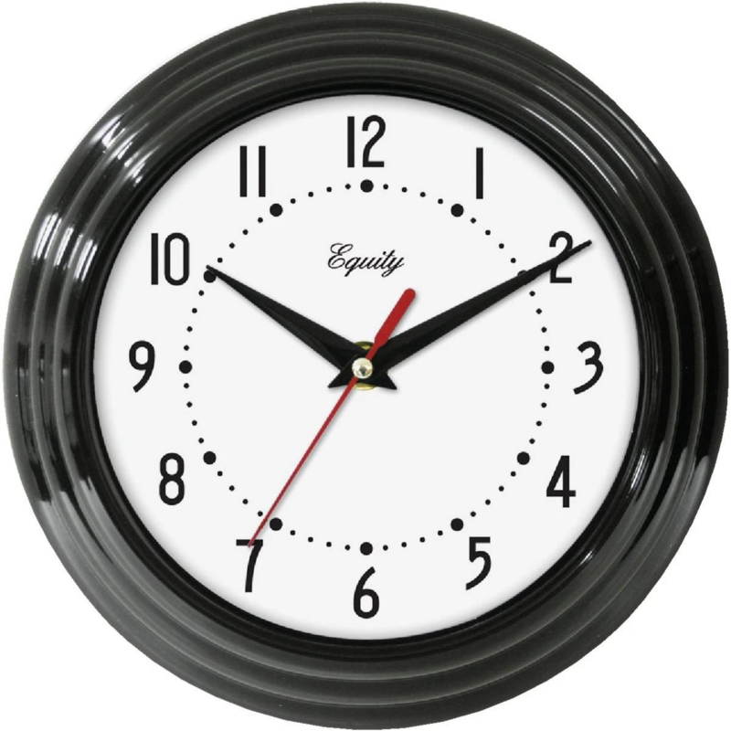 BASICS ANALOG WALL CLOCK BLK