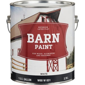 EXT FLAT BARN PAINT WHITE GAL