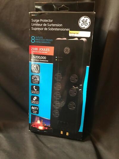 Jasco Products Surge Protector 8 Outlet Black 1 Each 14095