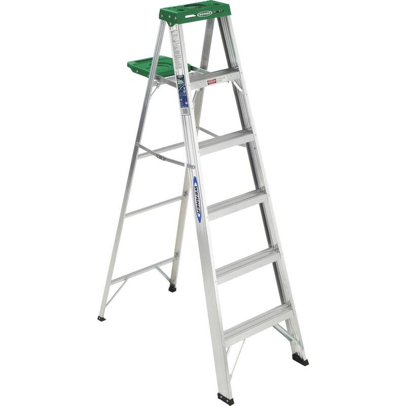  Step Ladder 6 Foot  Aluminum  1 Each 356