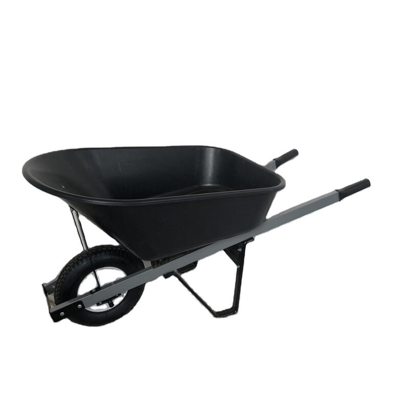 Wheel Barrow 6 Cubic Foot Metal Handle Black 1 Each