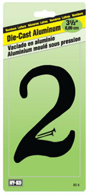  Hy-Ko Number 2 3-1/2 Inch Black Aluminum  1 Each DC-3/2