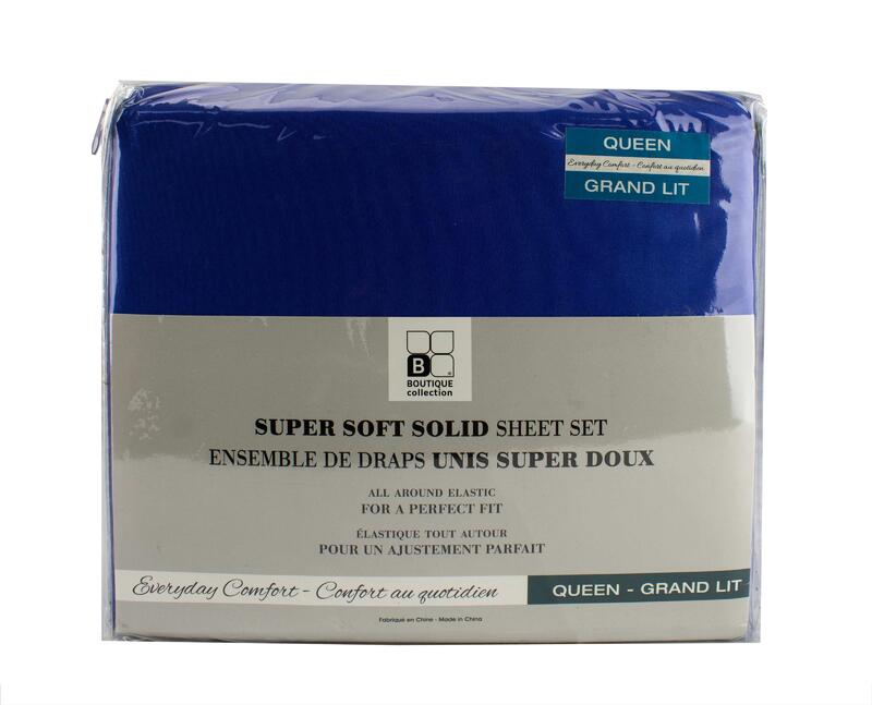 Safdie & Co Woven Bed Sheet 4 Piece Queen 1 Set 38198.4Q.A