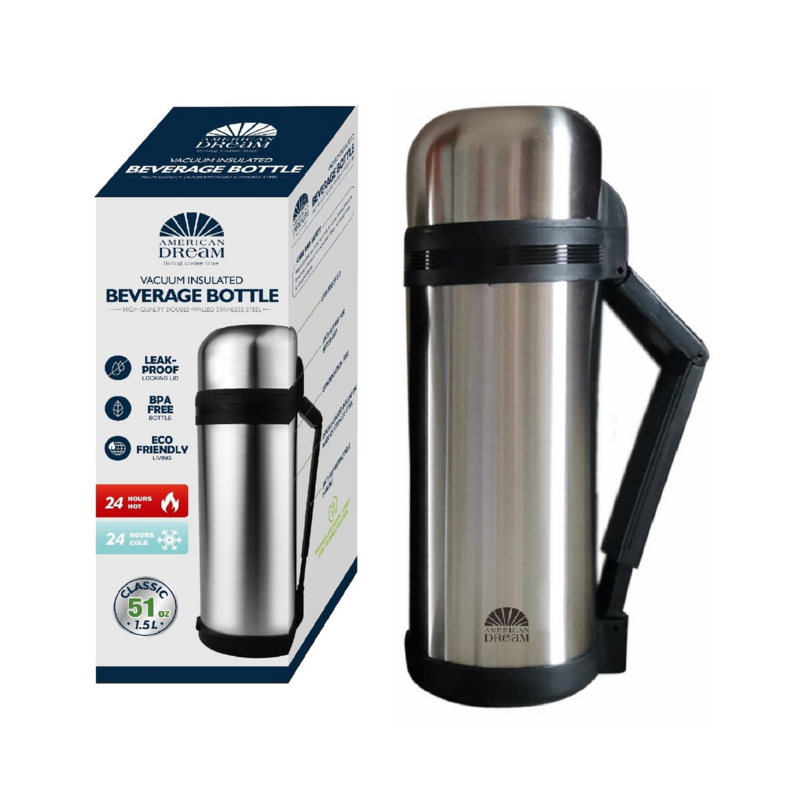 TRAVEL POT 1.5LT DBL WALL SS