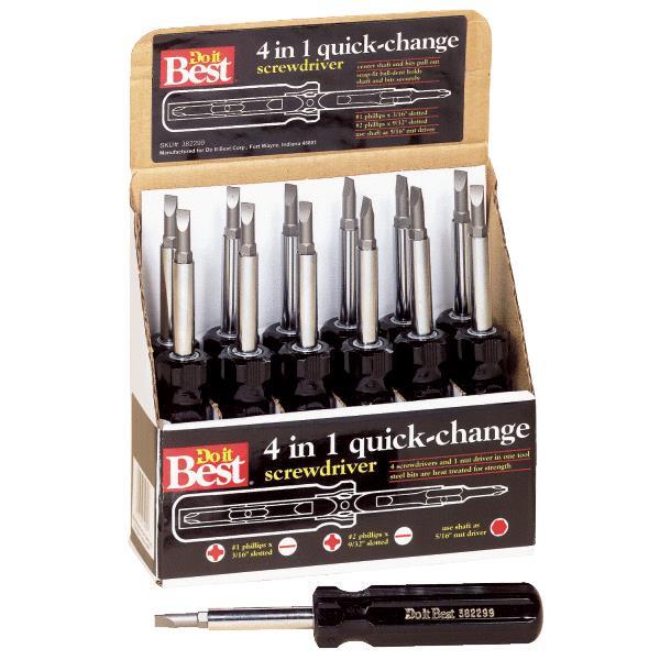  Do It Best Multi Bit Screwdriver 4 In 1  1 Each 382299