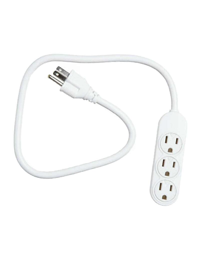 Kab Enterprise Power Strip 3 Outlet White 1 Each PS-304