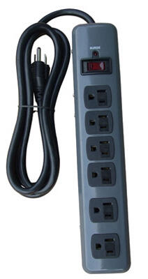 Kab Enterprise Power Surge Strip 6 Outlet Metal 1 Each ME902136 PS-649F-3
