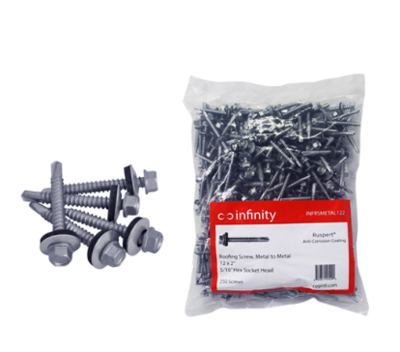 ROOF SCREW MET-MET 12X2 1/2