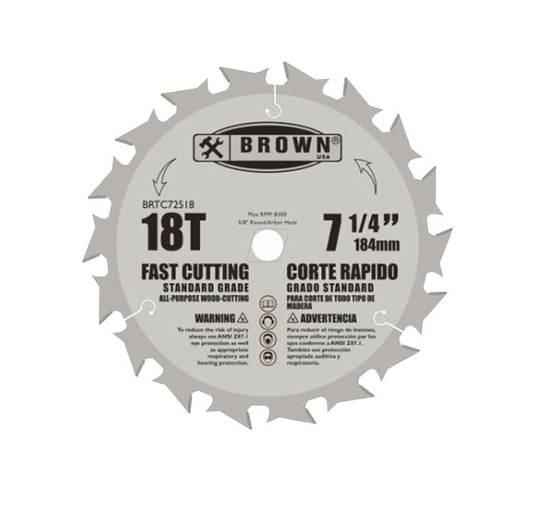  Brown USA Carbide Tip 18 Teeth 7-1/4 Inch  1 Each BRTC72518