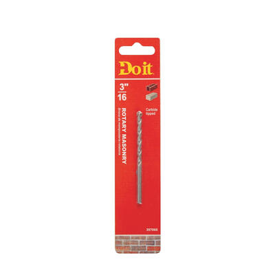  Do It Best Rotary Percussion Drill Bit 3/16x4 Inch 1 Each 201091DB