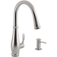  Kohler Pull Down Kitchen Faucet 1H Stainless Steel  1 Each R780-VS
