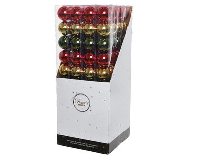 Xmas Bauble Assorted 6 Cm 1 Set 020358