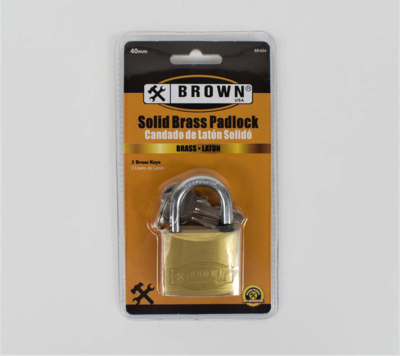 PADLOCK BRASS 40MM BROWN TT