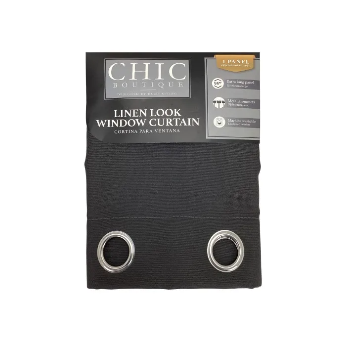 JACQUARD  CURTAIN DARK GREY