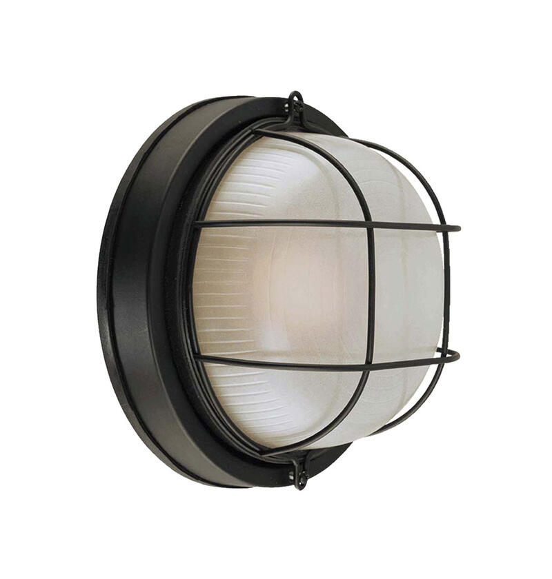 Westinghouse Wall Lantern Round Marine 1 Light Black 1 Each 64152