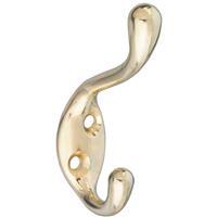  National  Wardrobe Hook Brass 1 Each N248-229