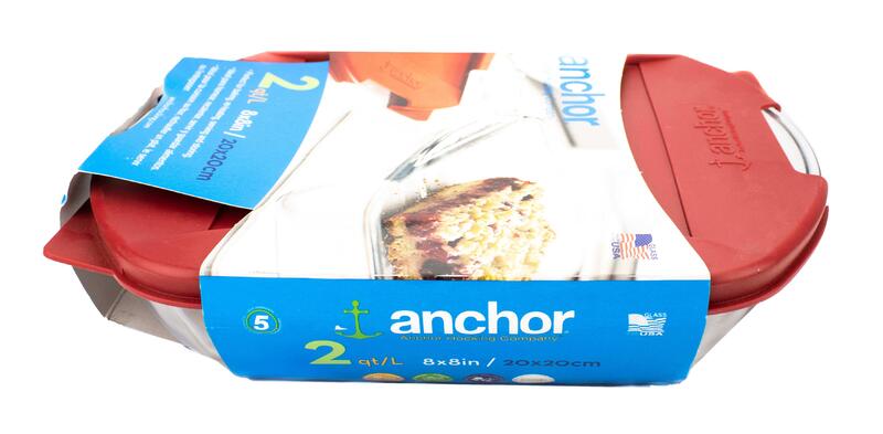 Anchor Truefit Essentials Cake Dish With Lid 8 Inch Red 1 Each 91819