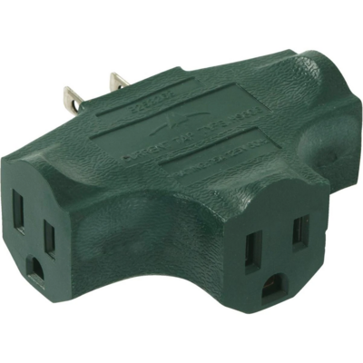 3-OUTLET TAP 15A GREEN