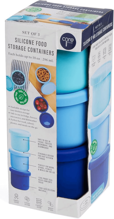 10OZ SILICONE CONTAINER 3PC