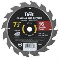 Do It Best Bulk Circular Saw Blade 16T 7-1/4 Inch 1 Each 415460DB