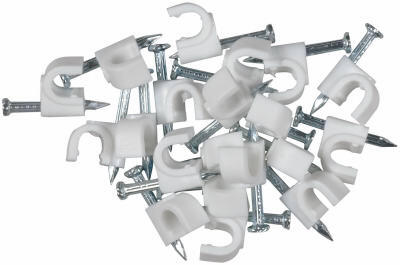 Audiovox Coax Nail Clip White 20 Pack SWV2100/17 VH102N