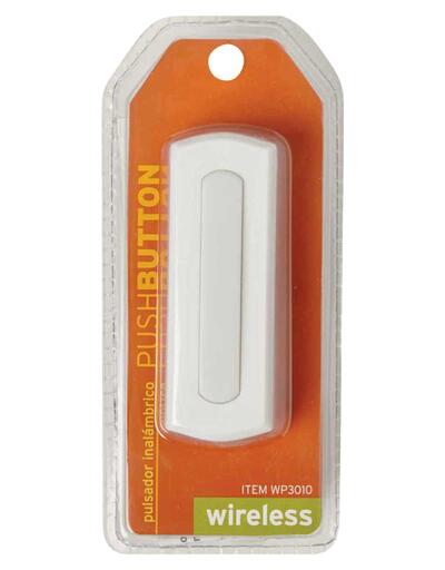 Iq America Doorbell Push Button Wireless White 1 Each WP-3010